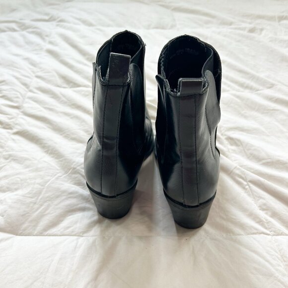 ASOS Truffle Collection Black Faux Leather Ankle Boots Point Toe Women’s Size 9 - Picture 6 of 9